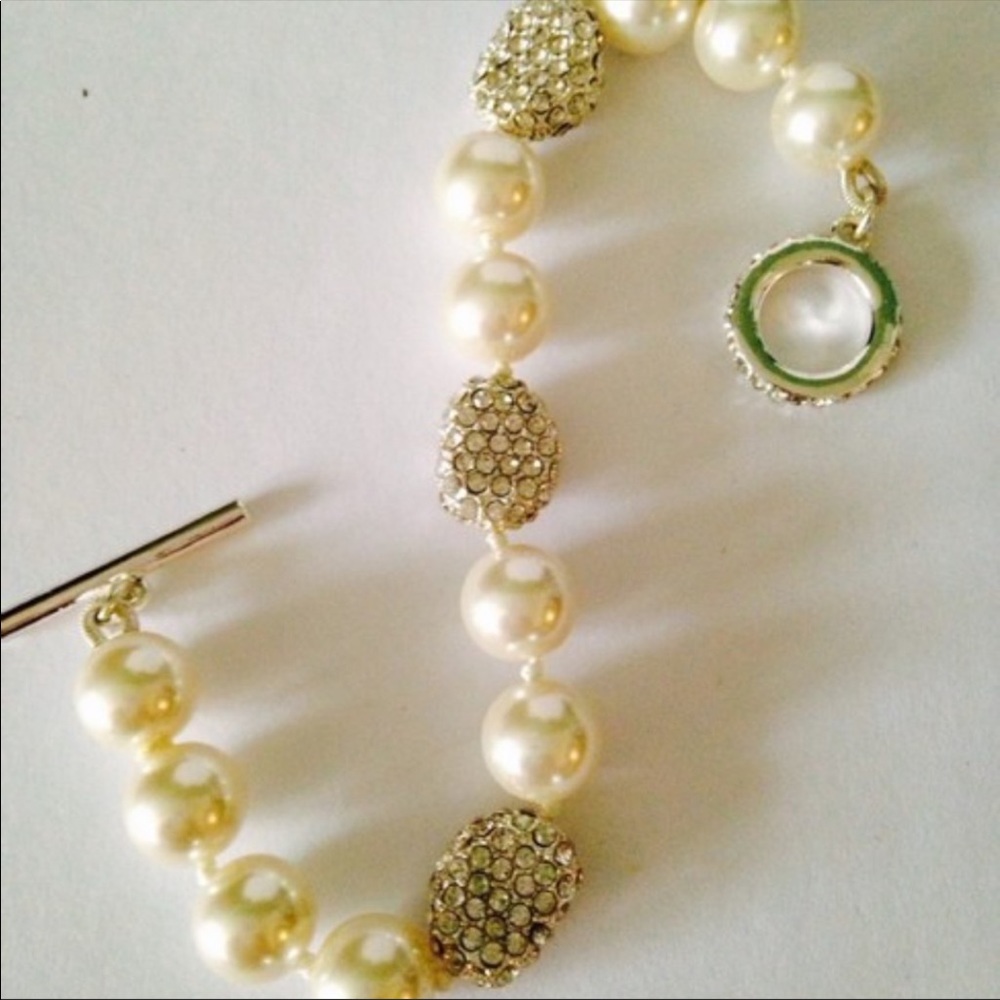 NWOT Ralph Lauren Pearl & Crystal Bracelet